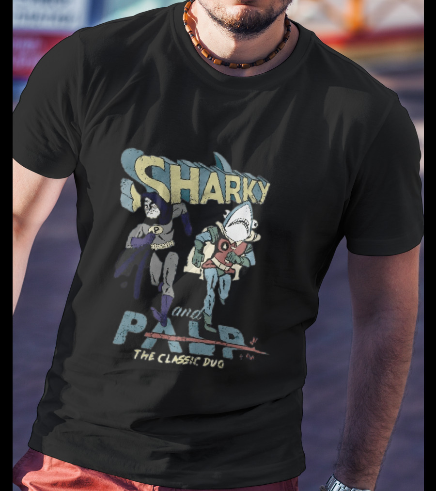 Sharky And Palp The Classic Duo Vintage Superhero T-Shirt