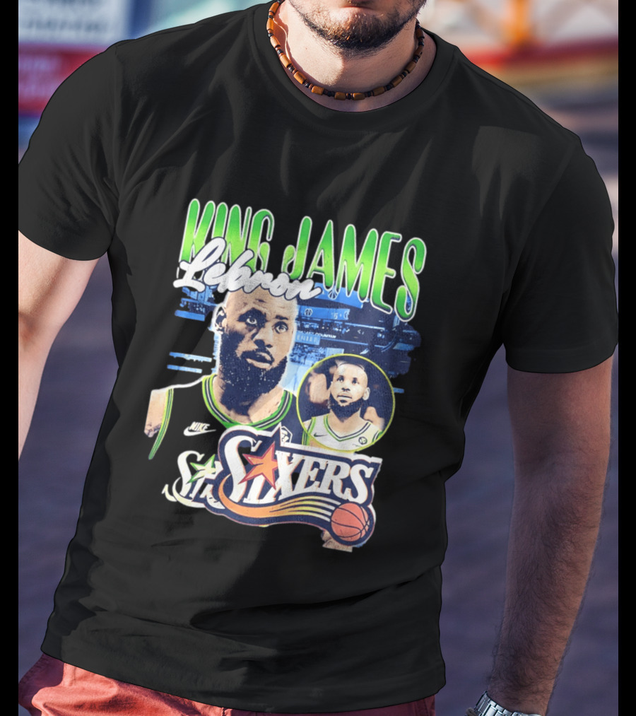 LeBron King James Sixers Philadelphia 76ers NBA Basketball Nike T-Shirt