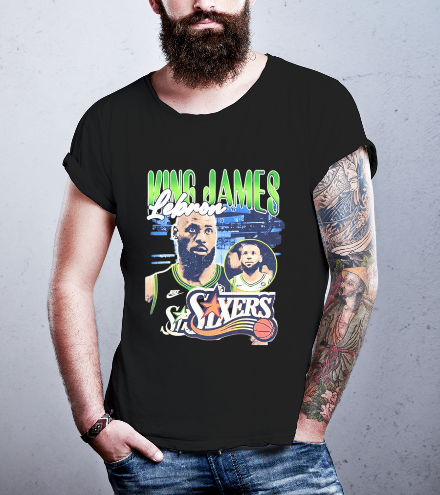 LeBron King James Sixers Philadelphia 76ers NBA Basketball Nike T-Shirt