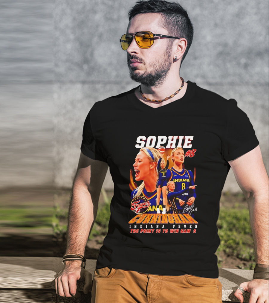 Sophie Cunningham Indiana Fever #8 The Point Is To Win Games 2026 T-Shirt