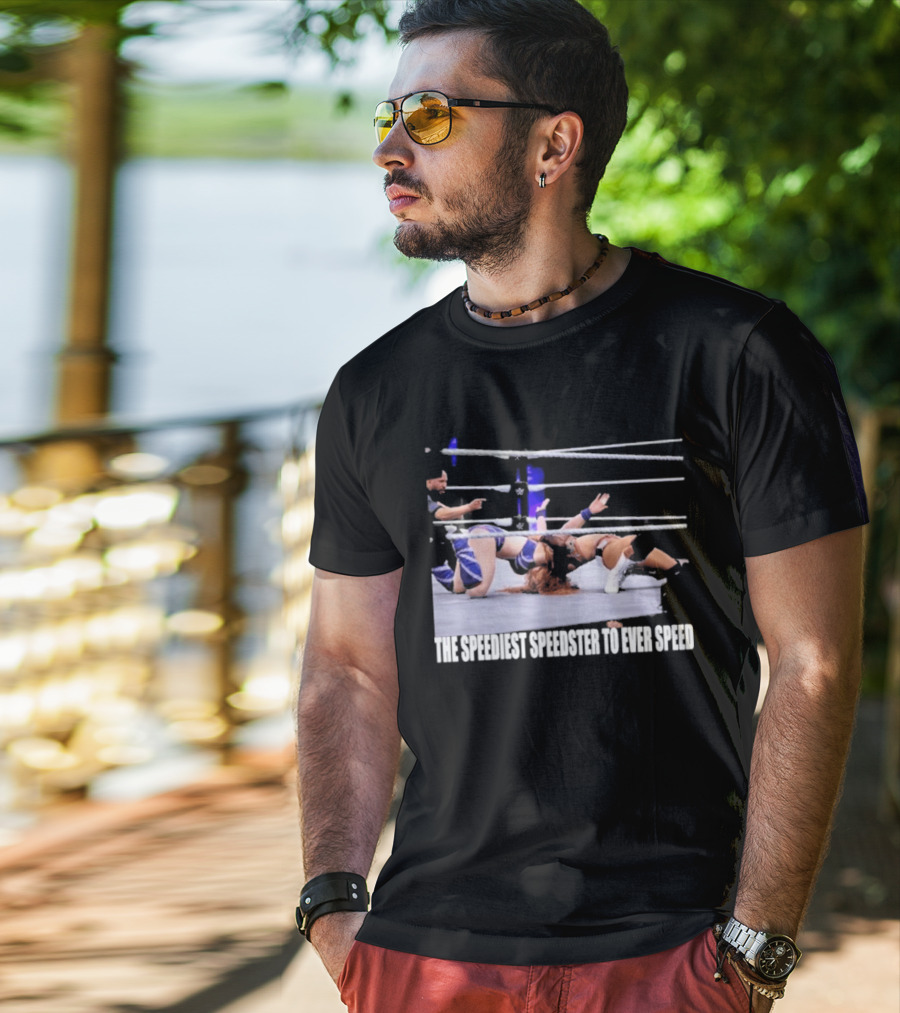 Wrensday Evolved The Speediest Speedster Wrestling Action Sequence T-Shirt