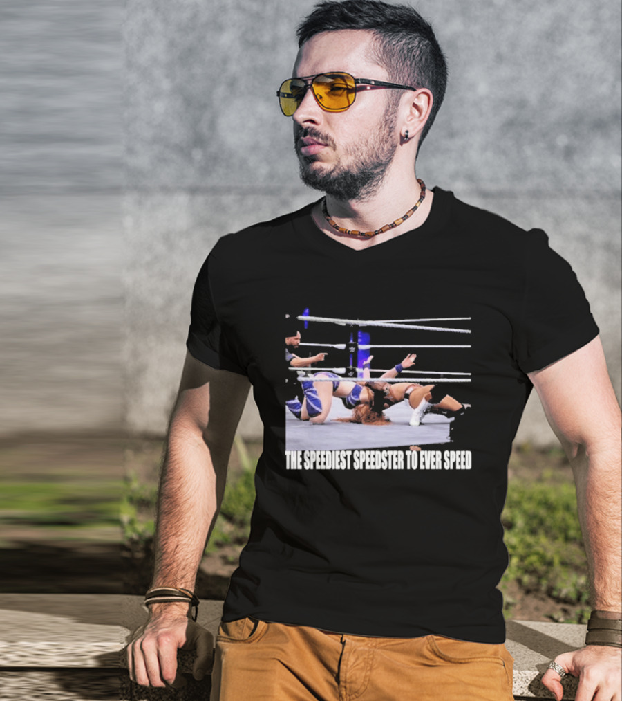 Wrensday Evolved The Speediest Speedster Wrestling Action Sequence T-Shirt
