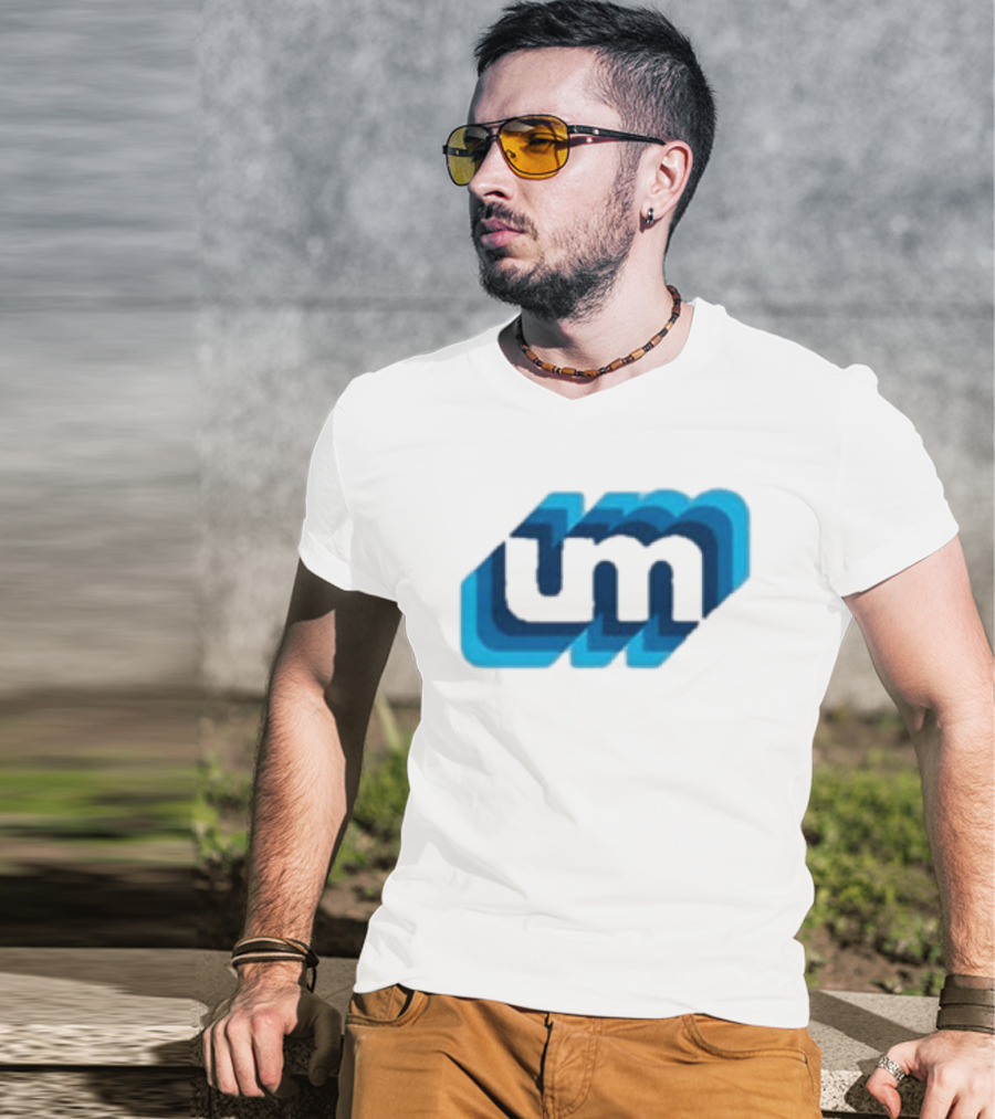 Umphrey's Mcgee Triple Wide Youth UM Overlapping Blue Letters T-Shirt