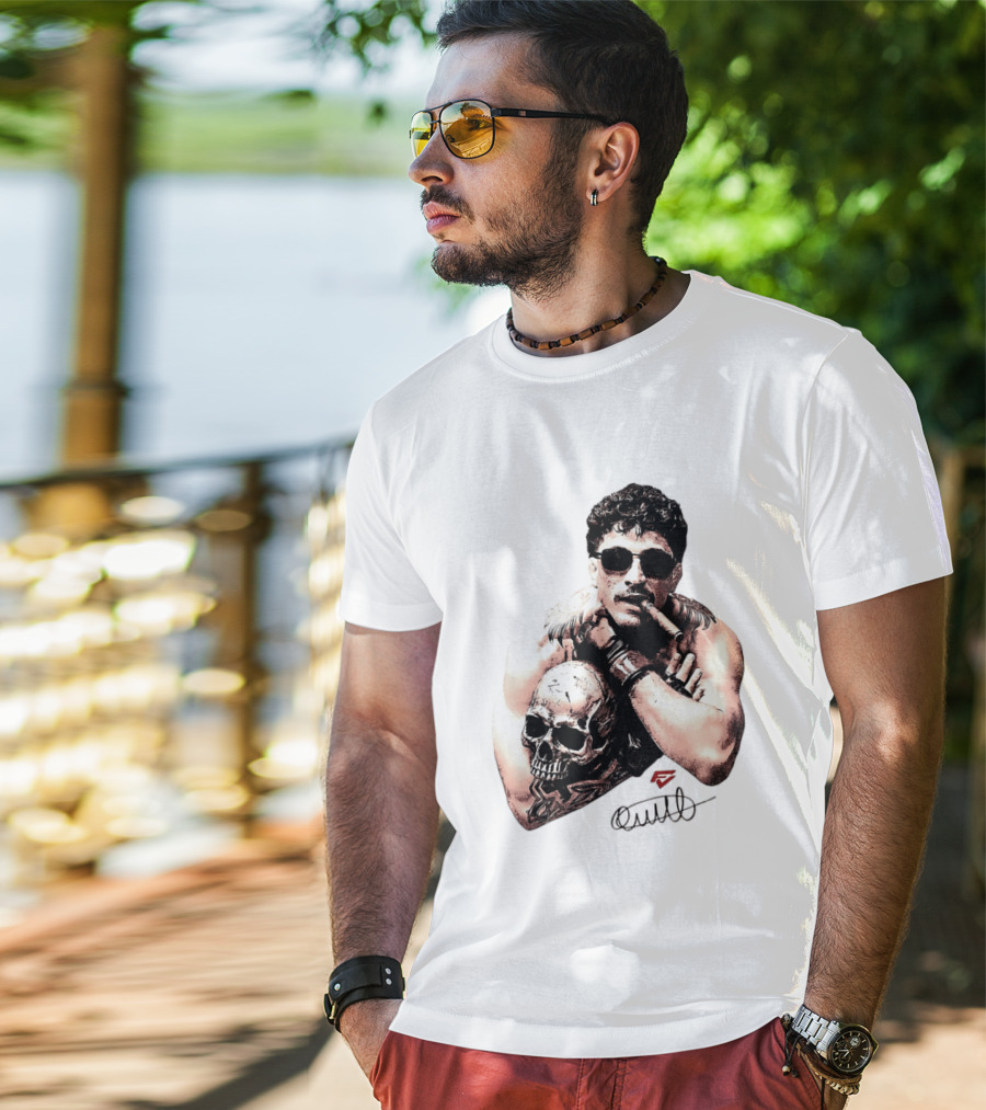 Smokilld Smokebreak Skull Tattoo Sunglasses Cigar T-Shirt