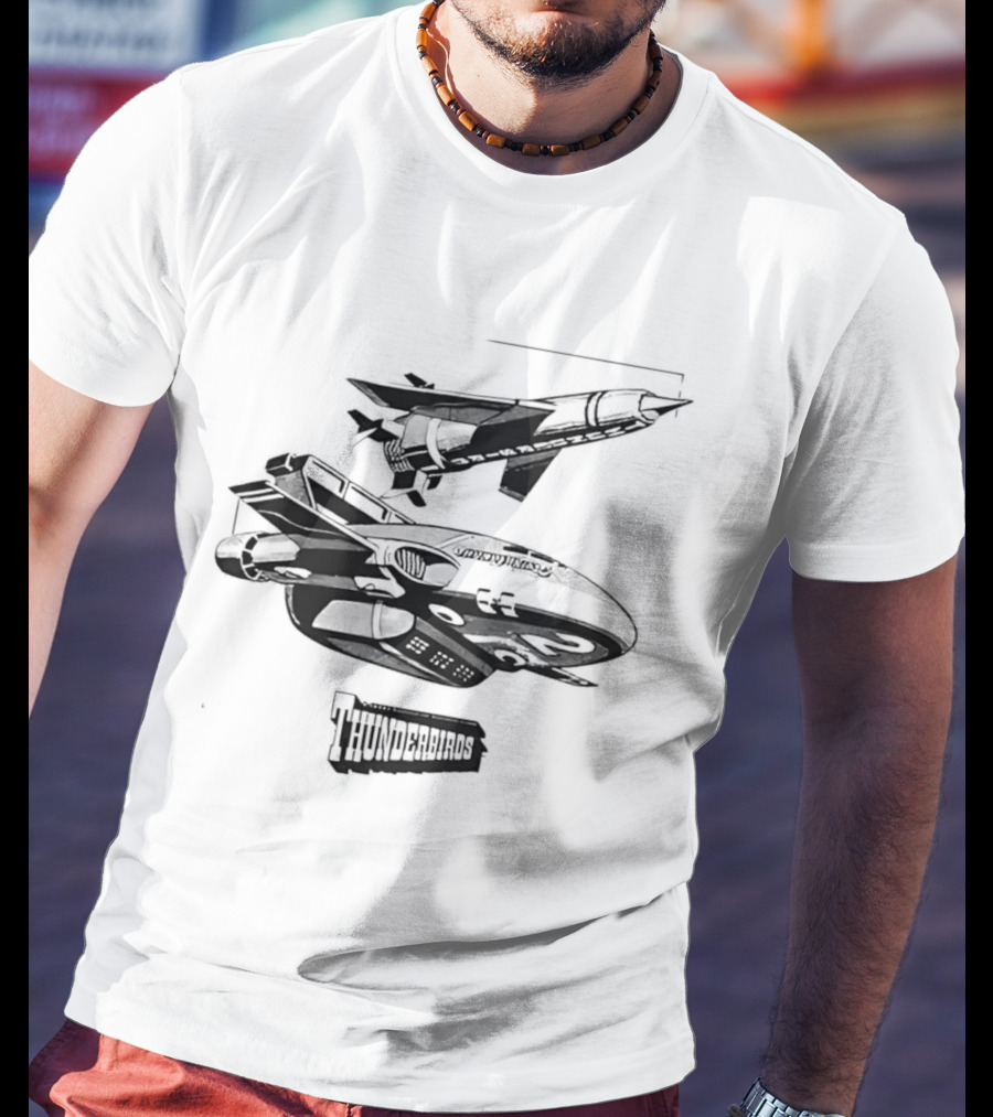 Thunderbirds Rocket Spacecraft Flying Line T-Shirt