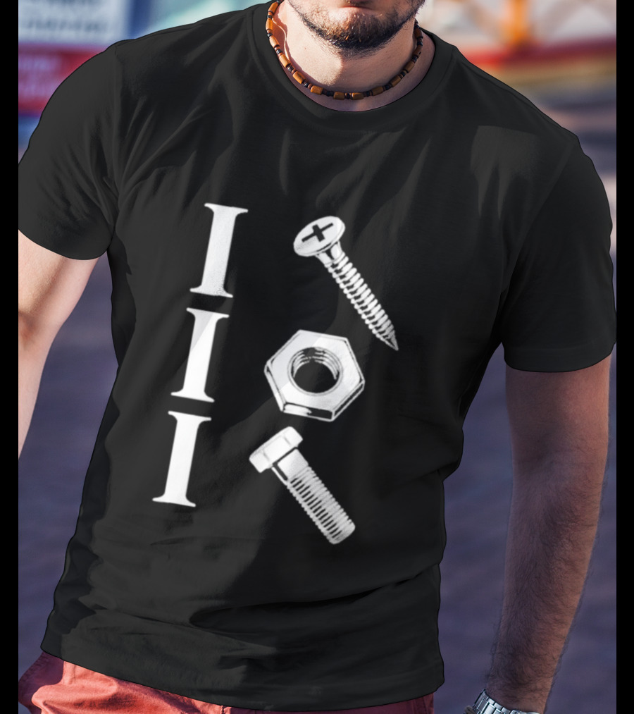 Back Mechanic Hardware Tool Screw Hex Bolt Nut T-Shirt