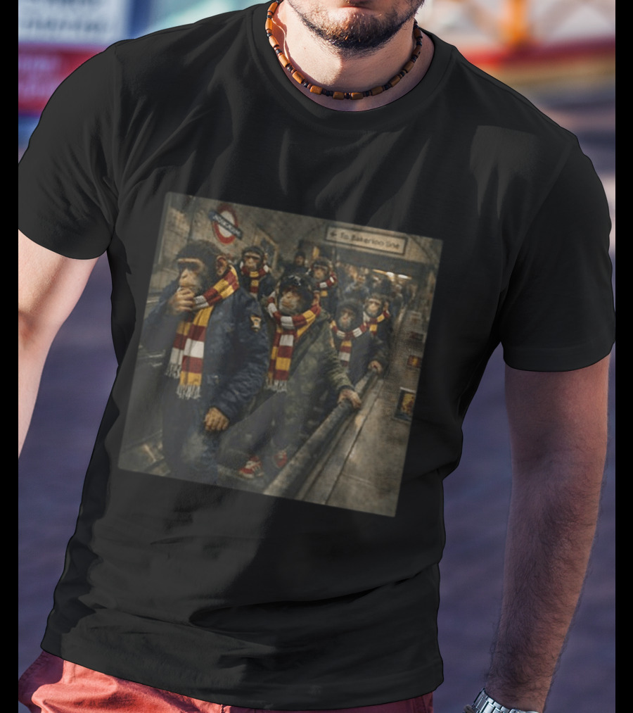 Bradford City Northern Monkeys Terrace London Underground Soccer Fans T-Shirt