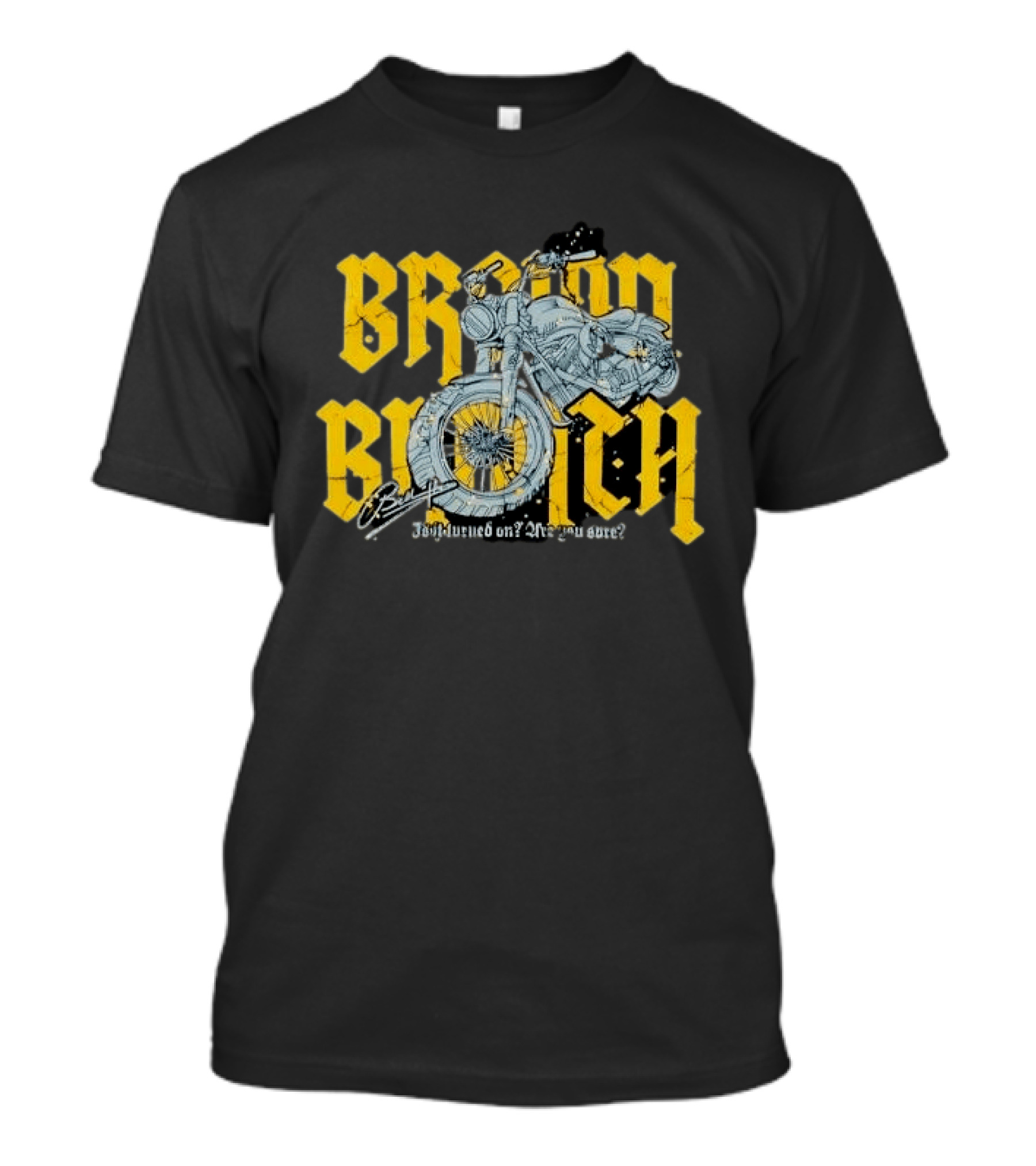 Broom Broom Is It Turned On Are You Sure Grey Motorcycle Distressed T-Shirt