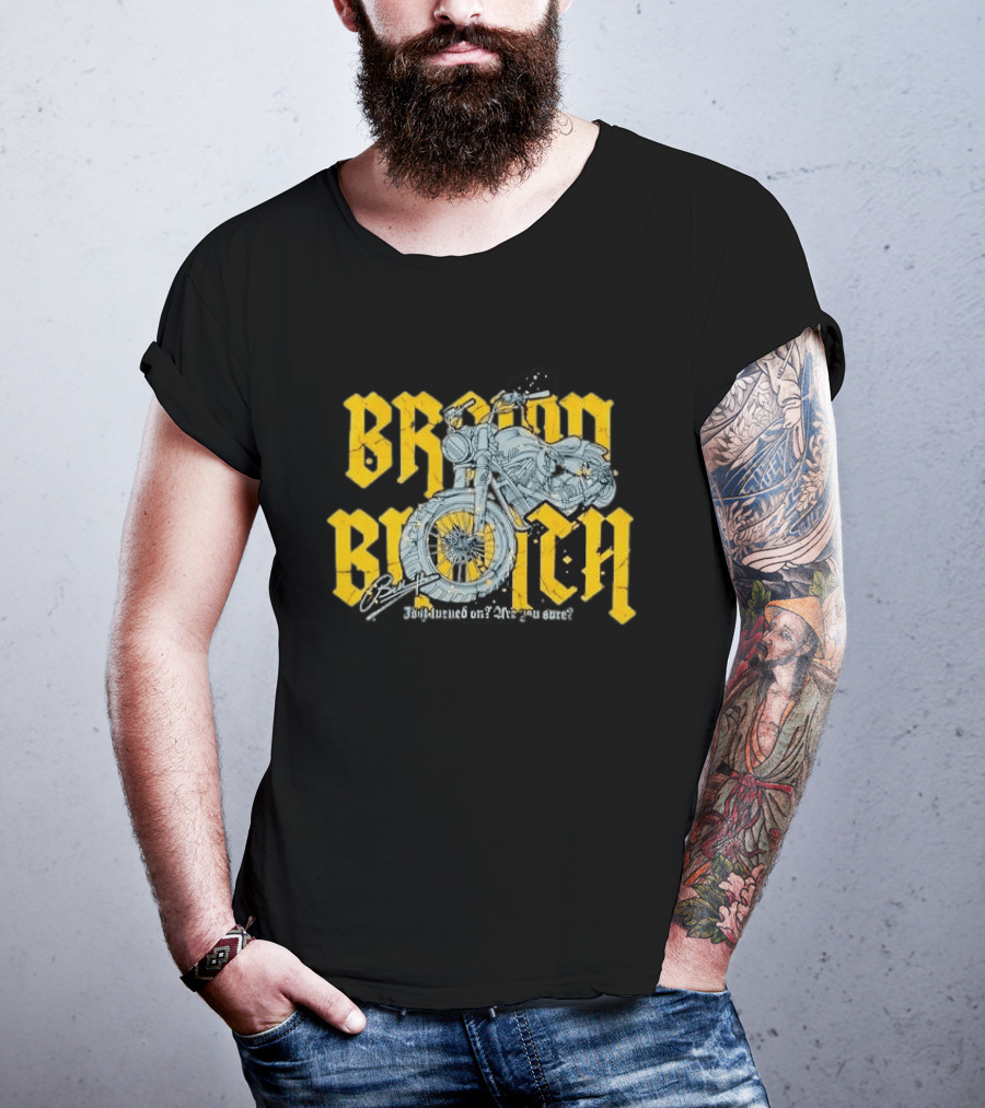 Broom Broom Is It Turned On Are You Sure Grey Motorcycle Distressed T-Shirt
