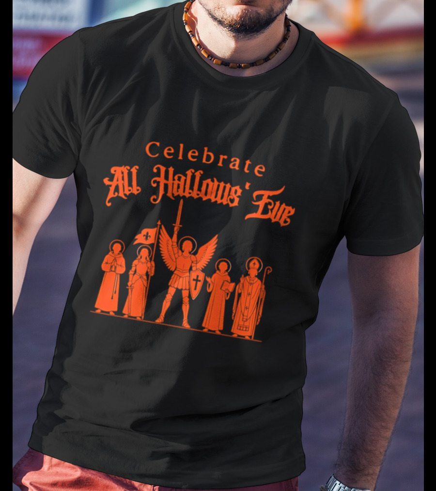 Celebrate All Hallows' Eve Catholic Saints Michael Joan Of Arc T-Shirt