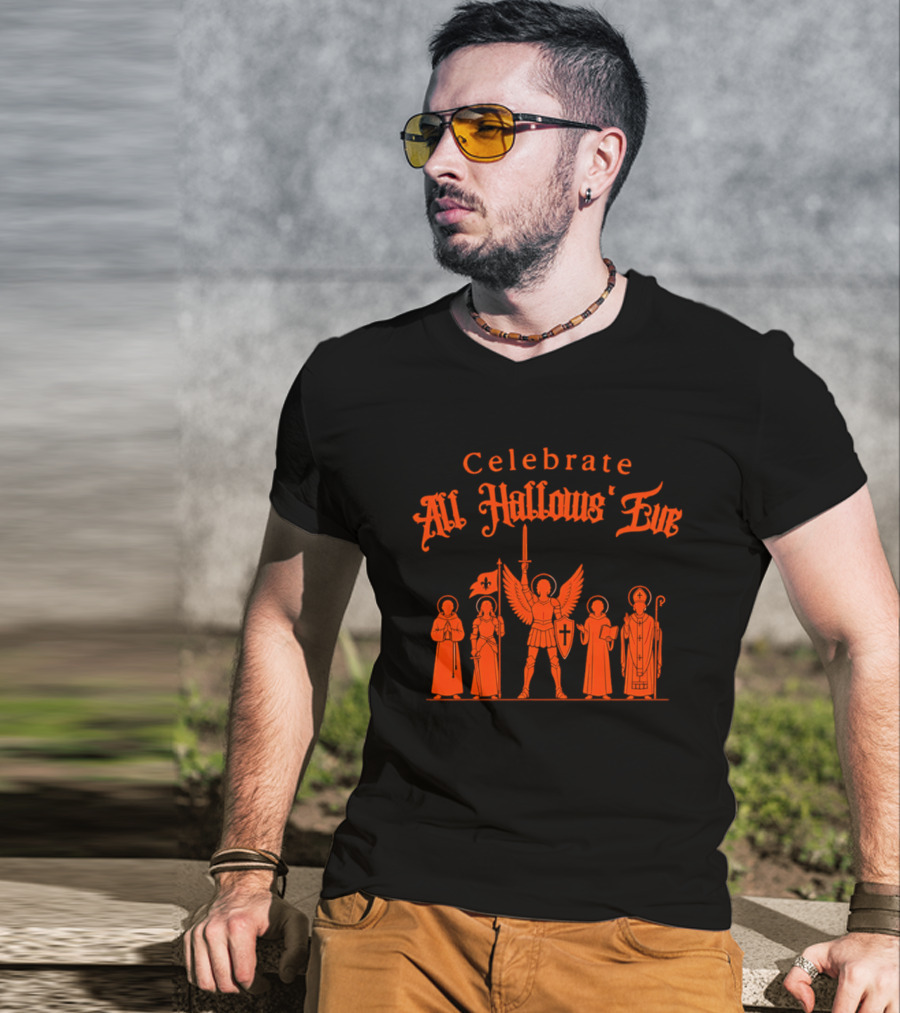 Celebrate All Hallows' Eve Catholic Saints Michael Joan Of Arc T-Shirt