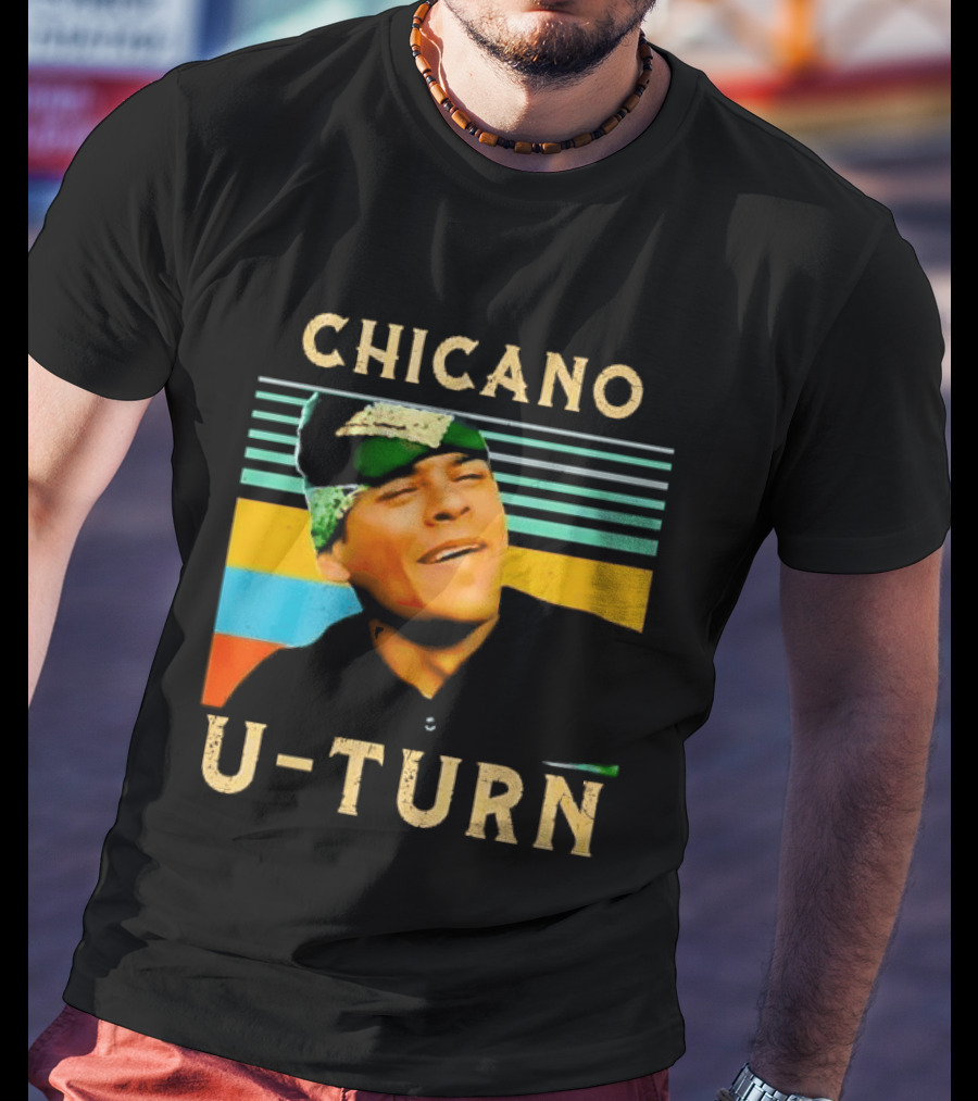 Chicano U Turn Sunset Stripes Smiling Man Bandana T-Shirt