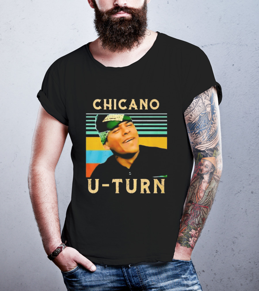 Chicano U Turn Sunset Stripes Smiling Man Bandana T-Shirt