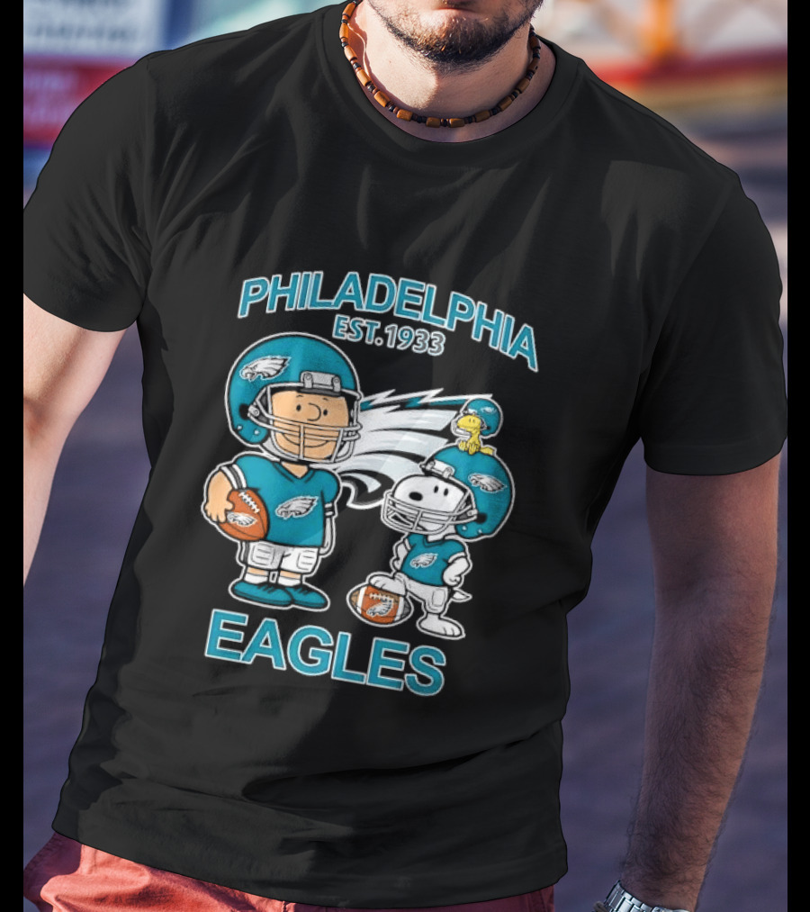 Philadelphia Eagles Est 1933 Characters Football Uniforms T-Shirt