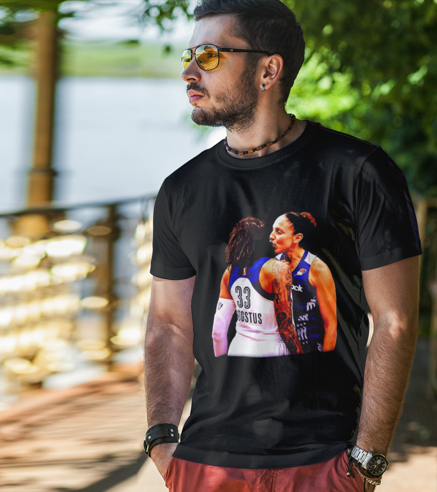 WNBA Diana Taurasi And Seimone Augustus Iconic Encounter Basketball Moment T-Shirt
