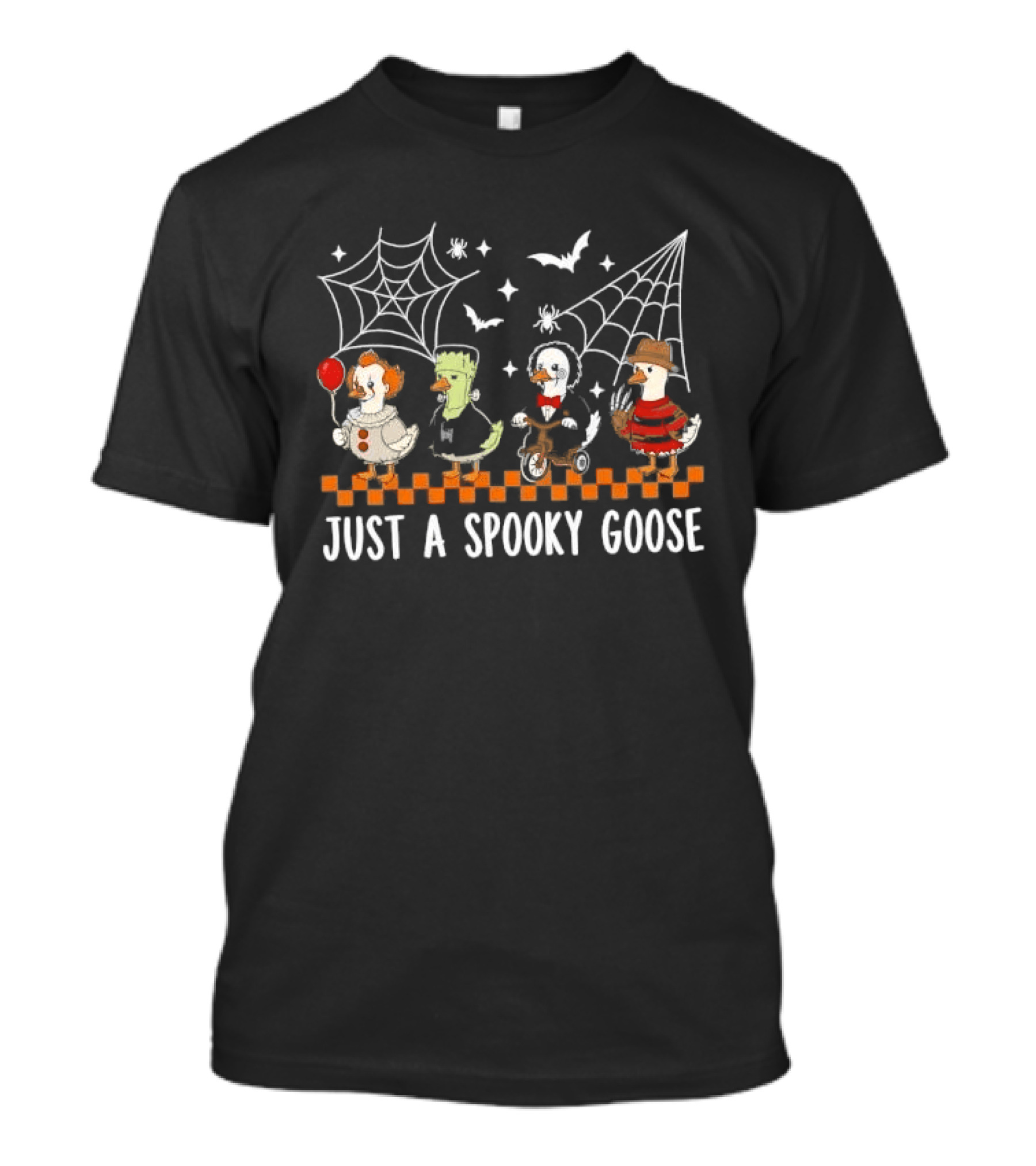 Halloween Goose Costume Parade Horror Movie Inspiration Spooky Four Geese T-Shirt