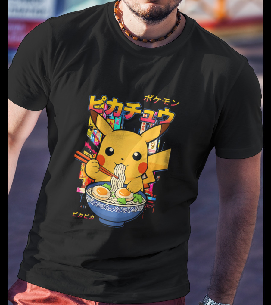 Pika Ramen Pikachu Pokémon Noodles Japan T-Shirt