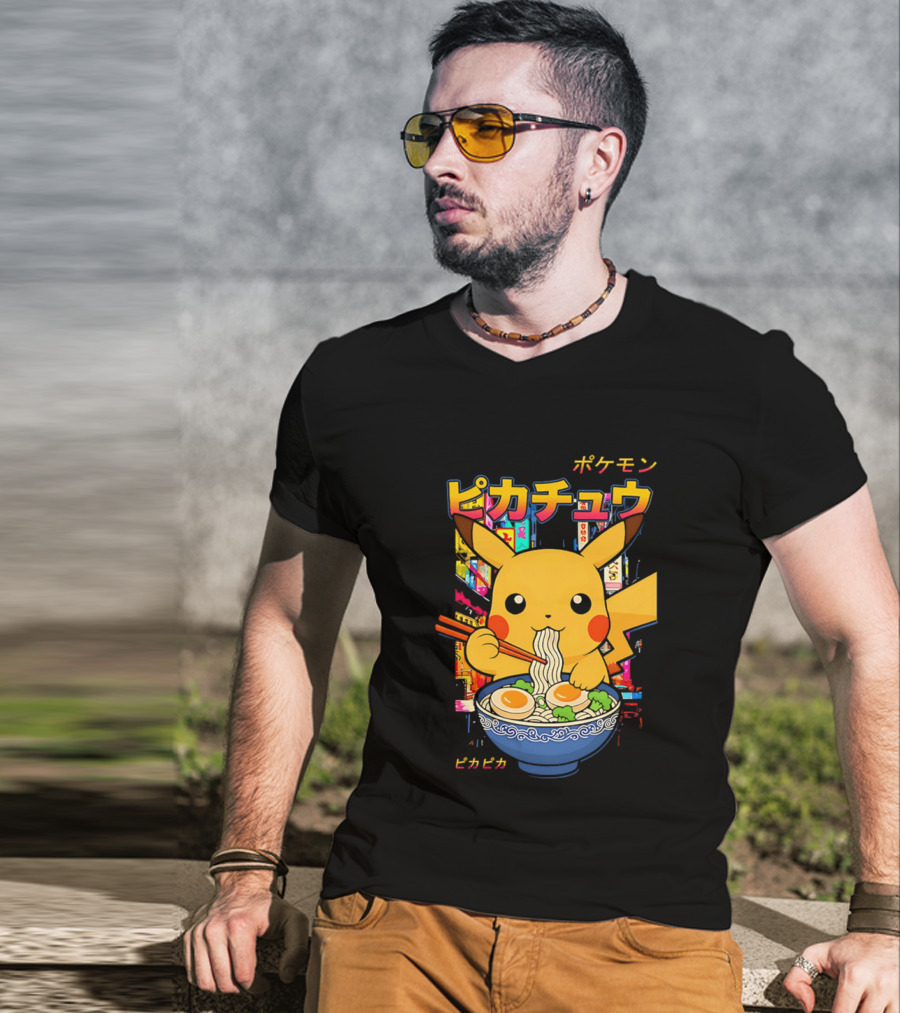 Pika Ramen Pikachu Pokémon Noodles Japan T-Shirt