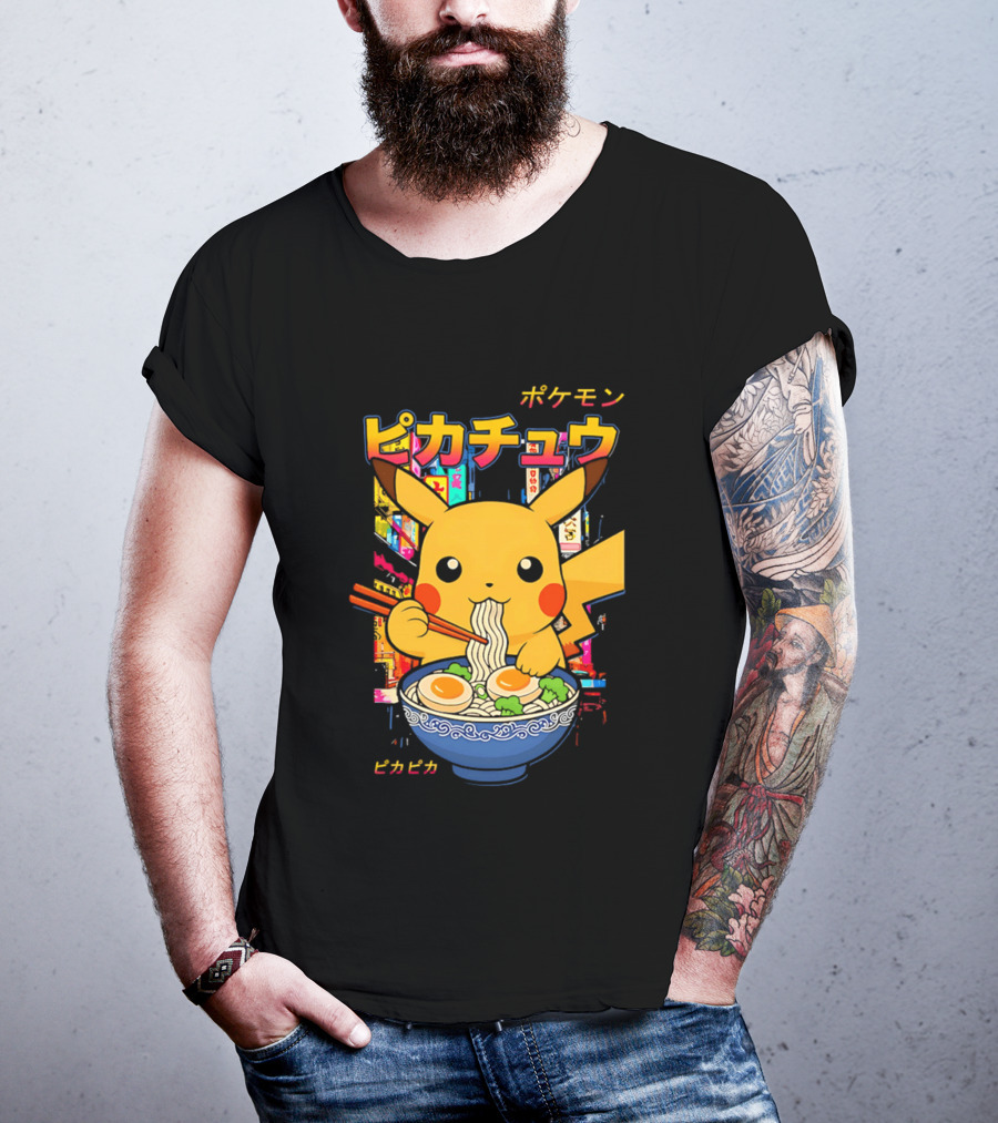Pika Ramen Pikachu Pokémon Noodles Japan T-Shirt
