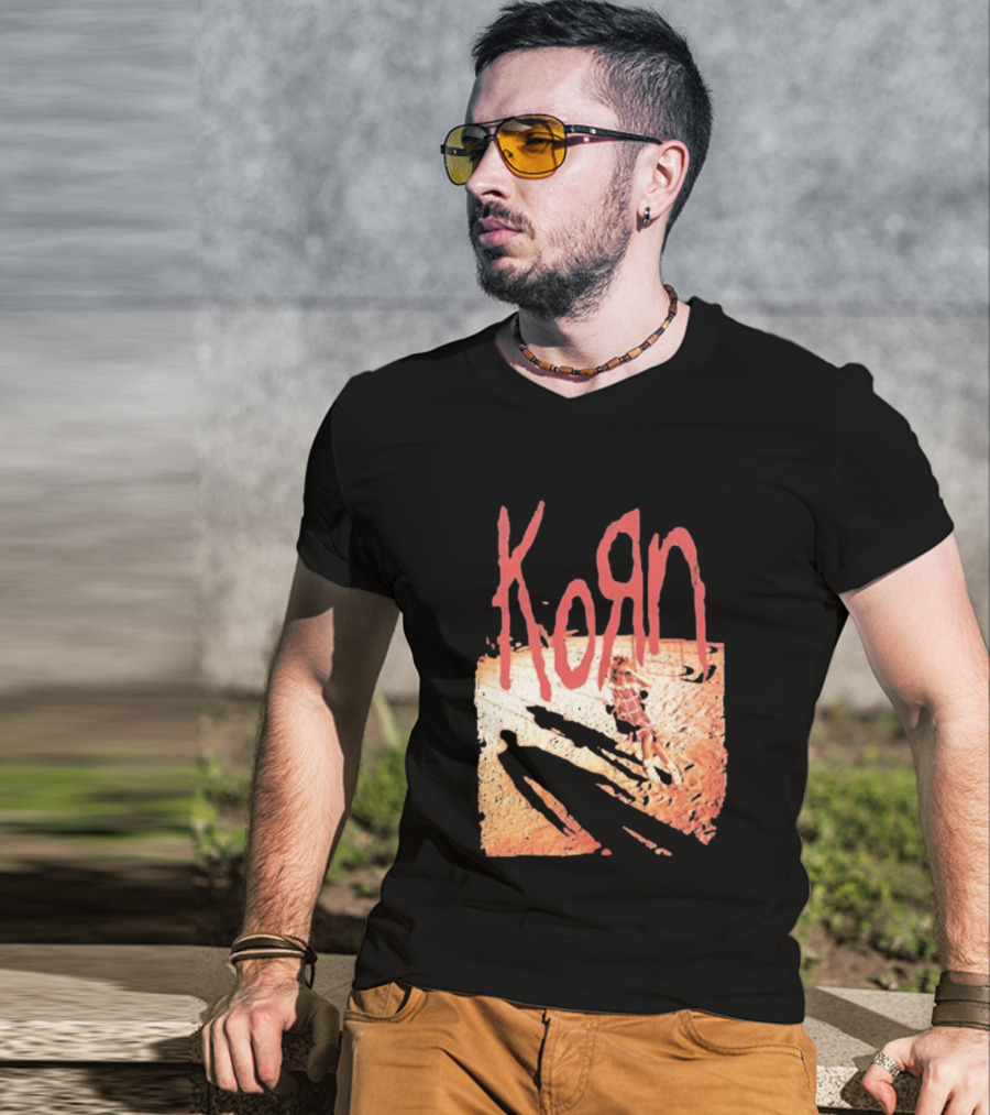 Korn Self Titled Album Cover Art With Distressed Child T-Shirt