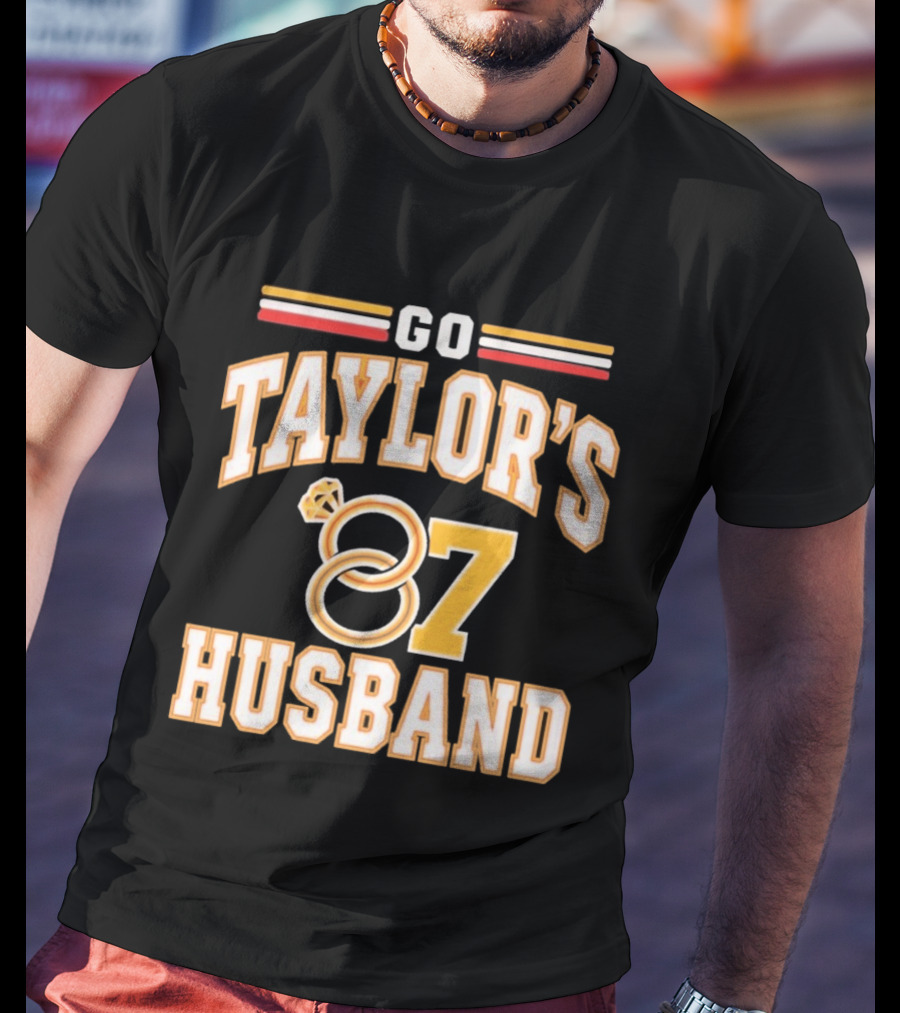 Go Taylor's Husband 87 Football Fan Cheer With Ring Motif T-Shirt
