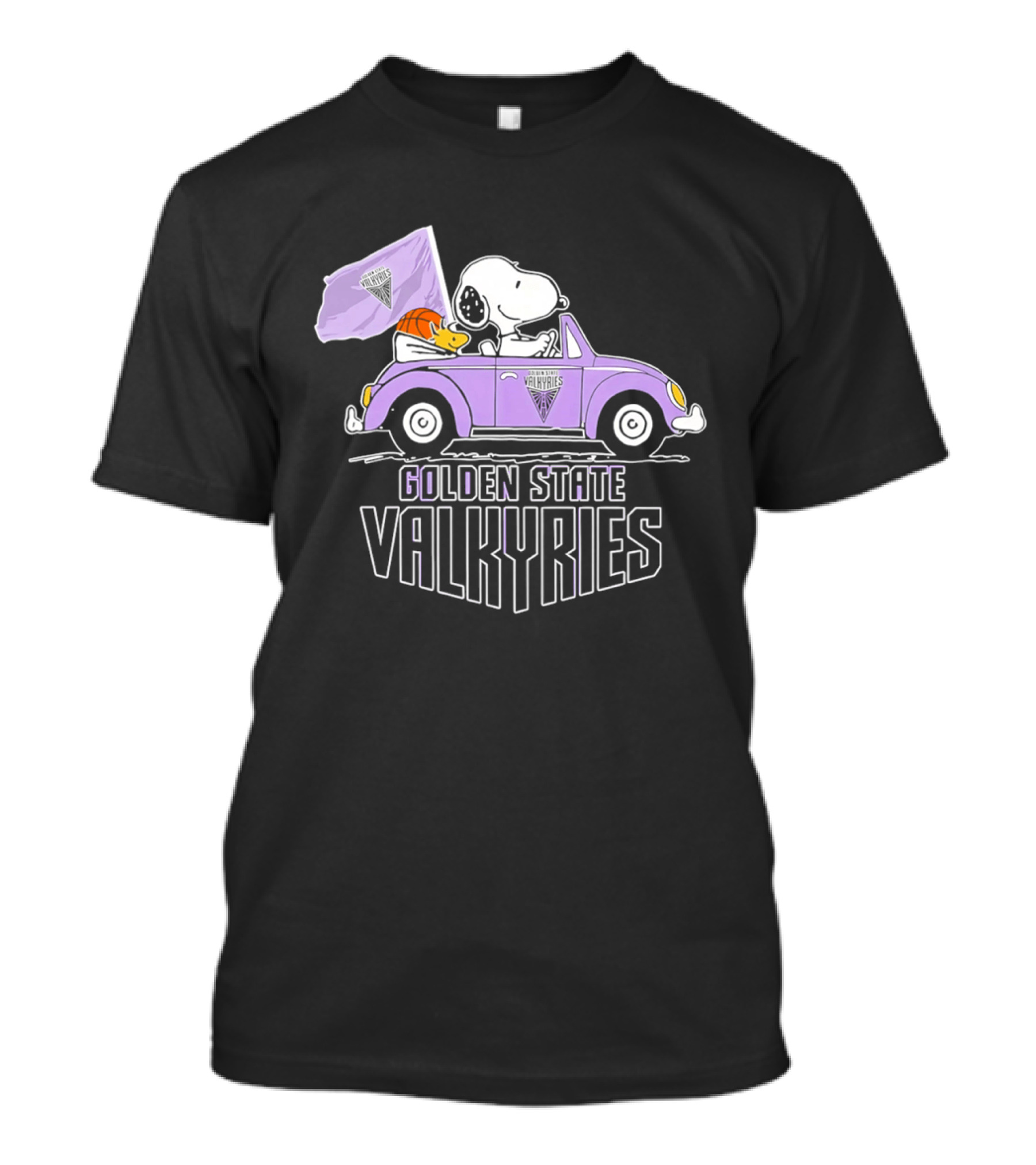 Golden State Valkyries Snoopy Volkswagen Beetle T-Shirt