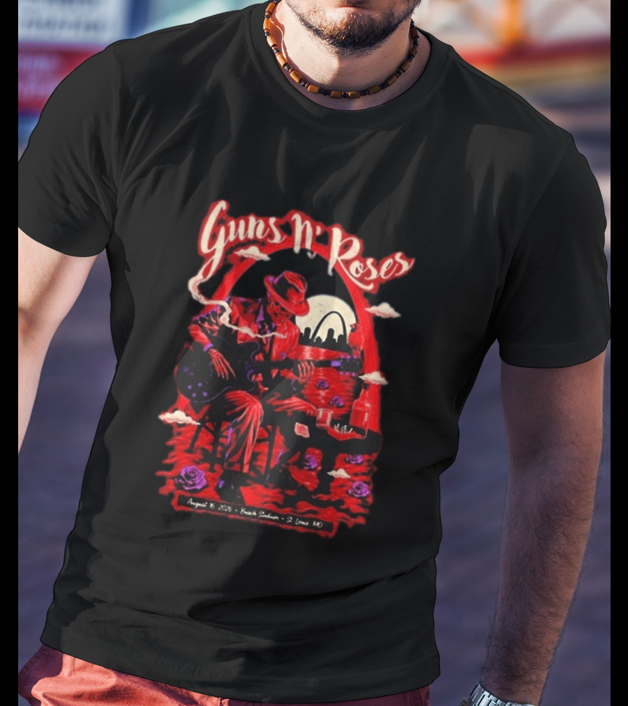 Guns N' Roses August 16 2026 St. Louis MO Busch Stadium Tour T-Shirt