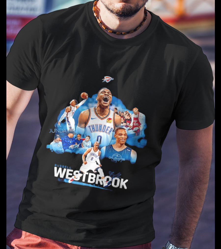 Russell Westbrook Thunder Basketball Oklahoma City Legends T-Shirt