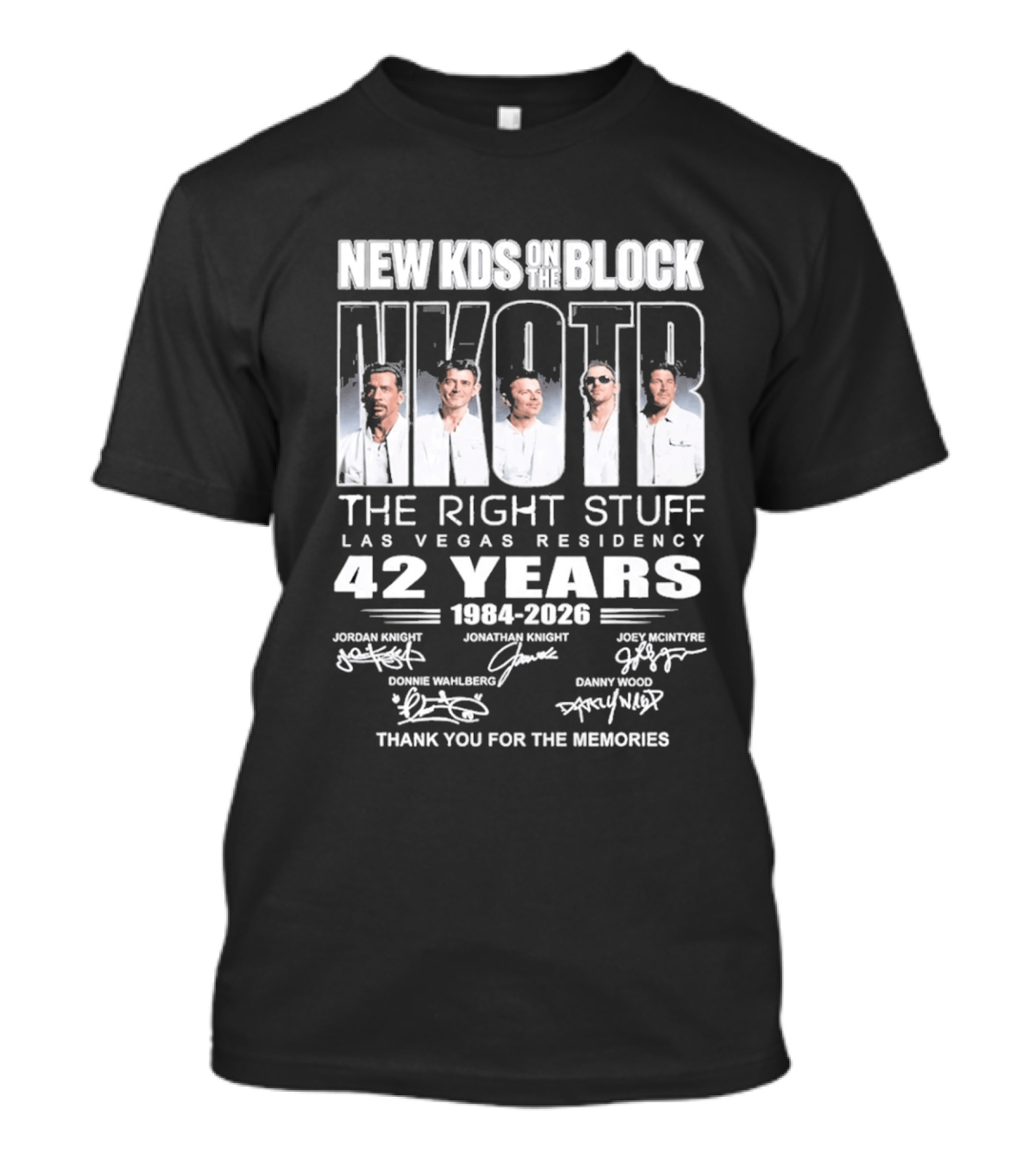 New Kids On The Block Nkotb Las Vegas Residency 42 Years 1984 2026 The Right Stuff Thank You For The Memories T-Shirt