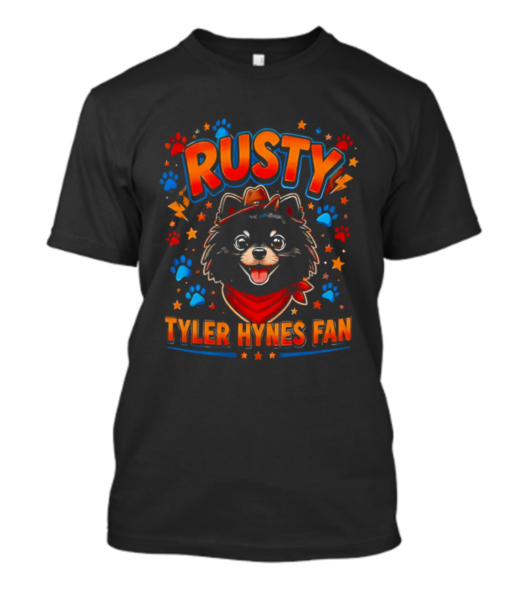 Rusty Tyler Hynes Fan Paw Stars Cowboy Hat Bandana T-Shirt