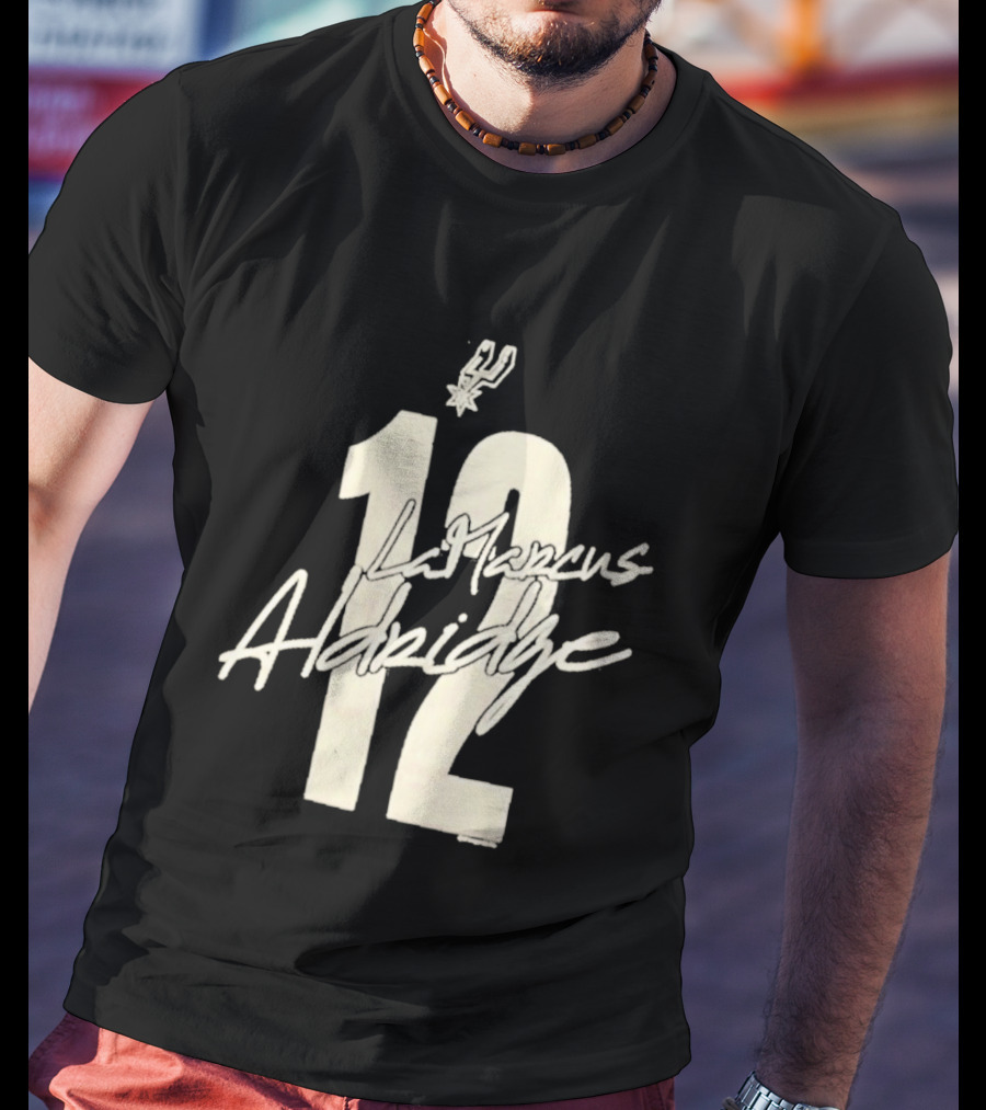 San Antonio Spurs LaMarcus Aldridge 12 NBA 2010s T-Shirt