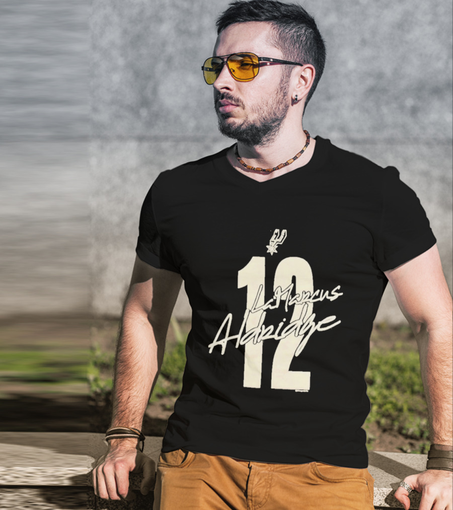 San Antonio Spurs LaMarcus Aldridge 12 NBA 2010s T-Shirt