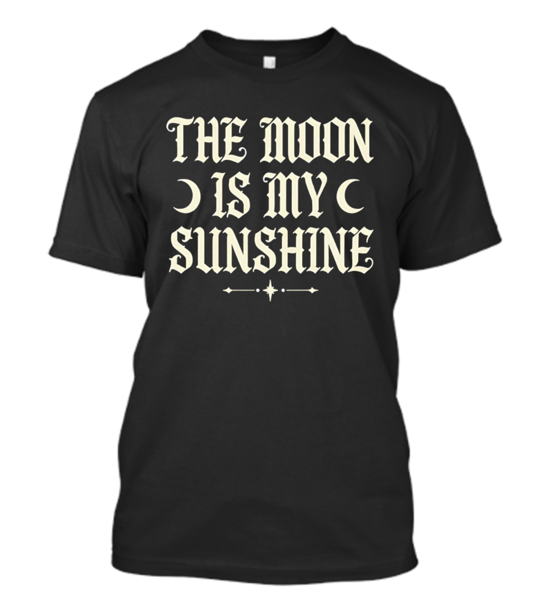 The Moon Is My Sunshine Gothic Crescent Star T-Shirt