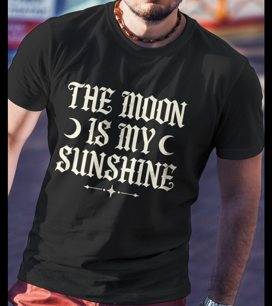 The Moon Is My Sunshine Gothic Crescent Star T-Shirt