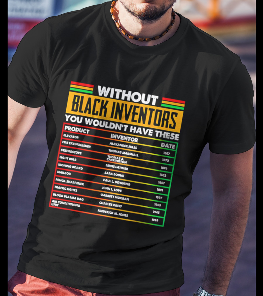 Without Black Inventors You Wouldn't Have Elevators Fire Extinguishers Stethoscopes And More T-Shirt