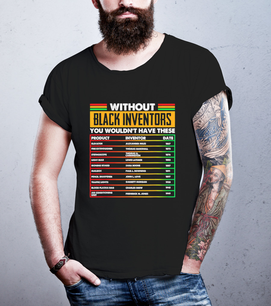 Without Black Inventors You Wouldn't Have Elevators Fire Extinguishers Stethoscopes And More T-Shirt