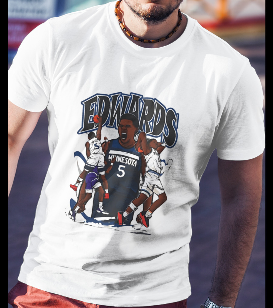 Minnesota Edwards Basketball Cartoon 5 T-Shirt