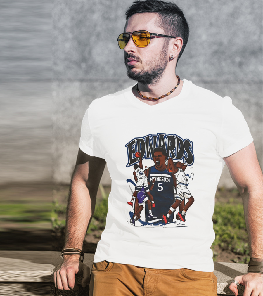 Minnesota Edwards Basketball Cartoon 5 T-Shirt