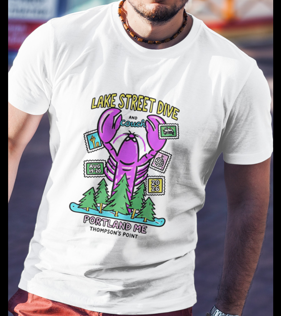 Lake Street Dive Couch Lobster Portland ME Thompson's Point August 19 20 2023 T-Shirt