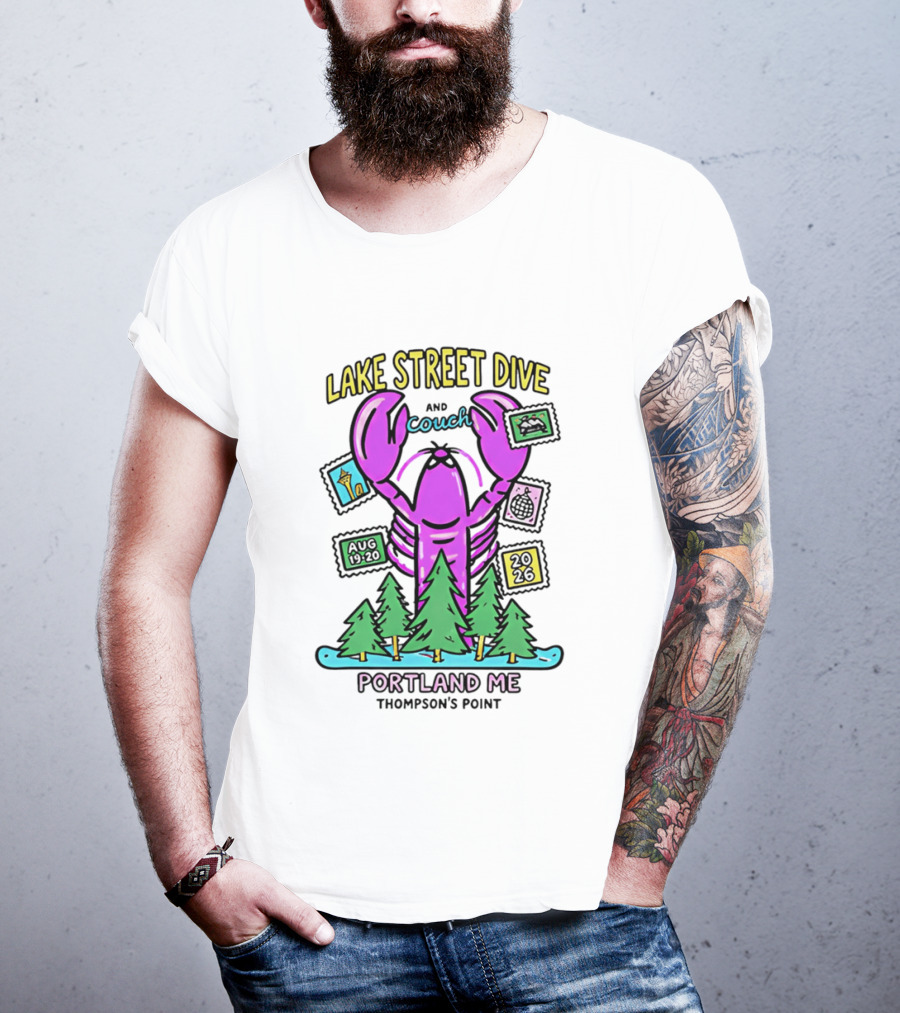 Lake Street Dive Couch Lobster Portland ME Thompson's Point August 19 20 2023 T-Shirt