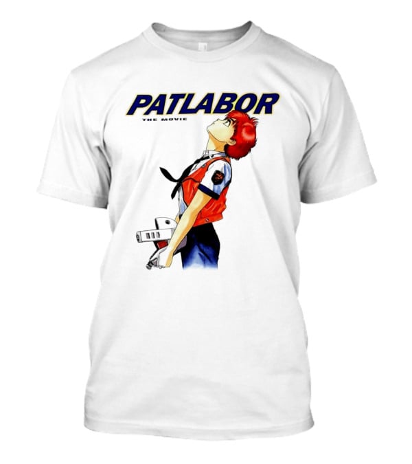 Patlabor The Movie Anime Girl Holding Helmet Looking Up T-Shirt