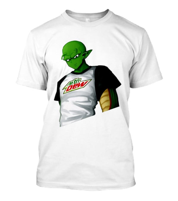 Piccolo Dragon Ball Z Character In Mtn Dew T-Shirt