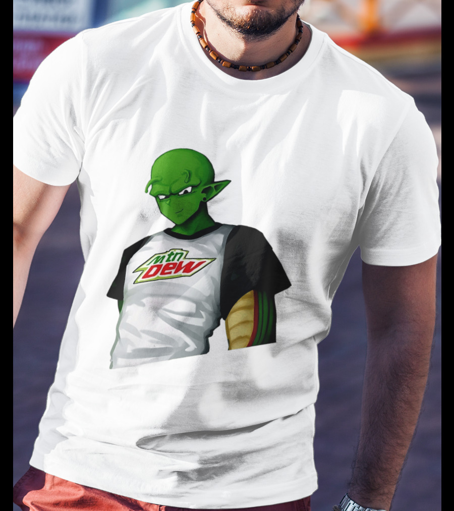 Piccolo Dragon Ball Z Character In Mtn Dew T-Shirt