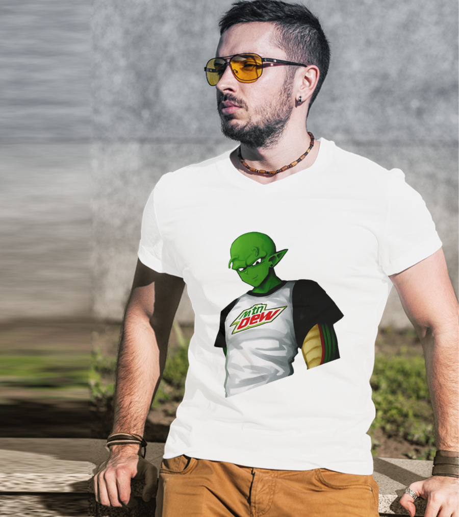 Piccolo Dragon Ball Z Character In Mtn Dew T-Shirt