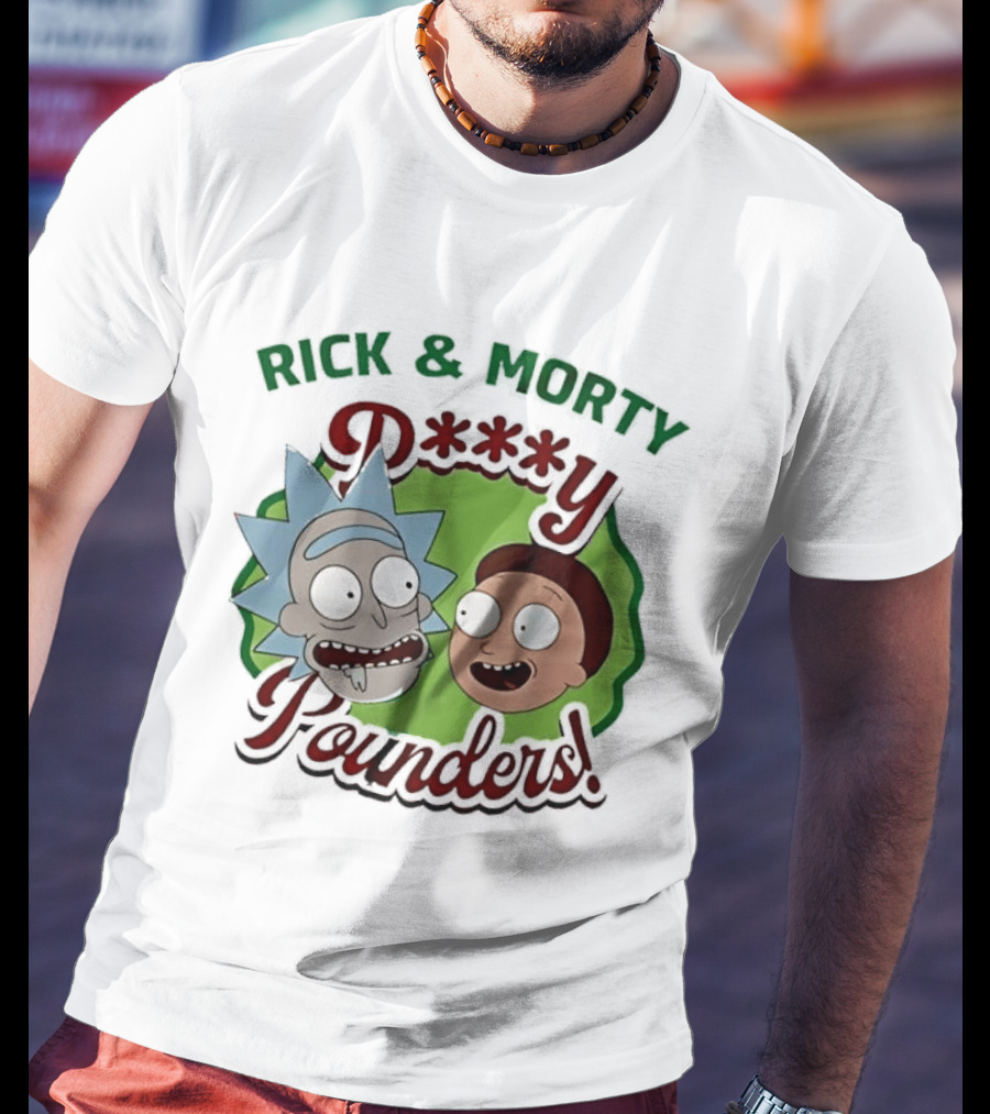 Rick And Morty P<strong></strong>y Pounders Cartoon Characters Green Portal T-Shirt
