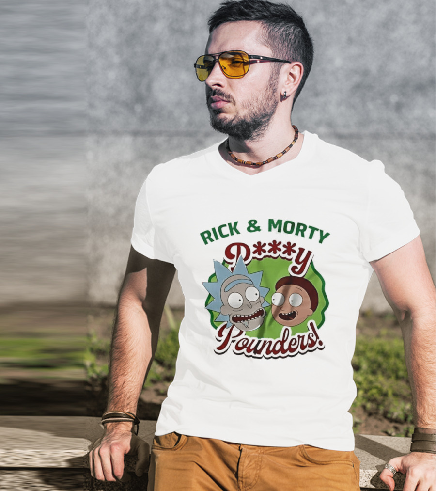 Rick And Morty P<strong></strong>y Pounders Cartoon Characters Green Portal T-Shirt