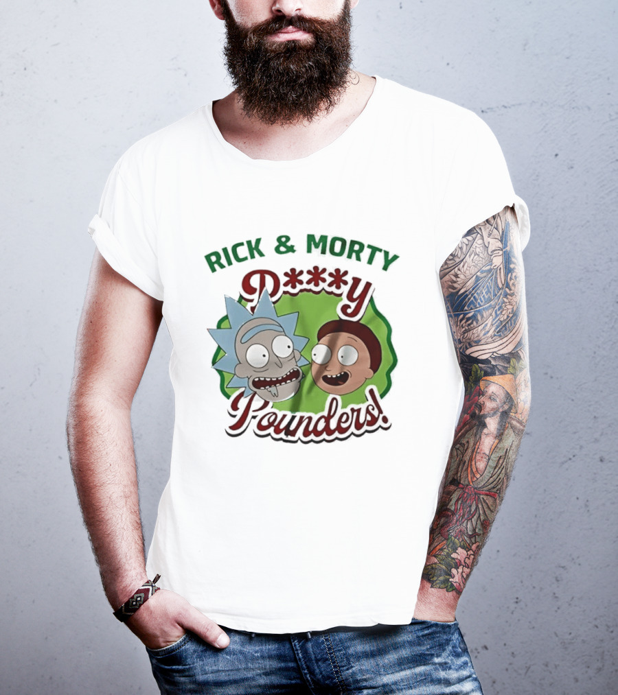 Rick And Morty P<strong></strong>y Pounders Cartoon Characters Green Portal T-Shirt