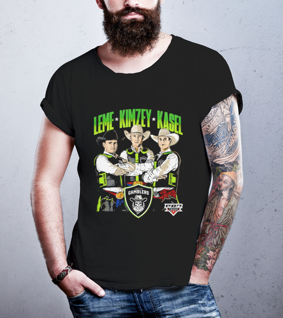 Austin Gamblers PBR Team Leme Kimzey Kasel Bull Riders T-Shirt