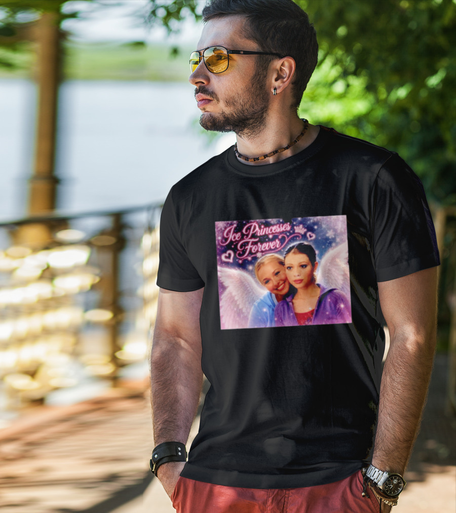 Ice Princesses Forever Hayden Panettiere Michelle Trachtenberg Angel Wings Hearts Snowflakes T-Shirt