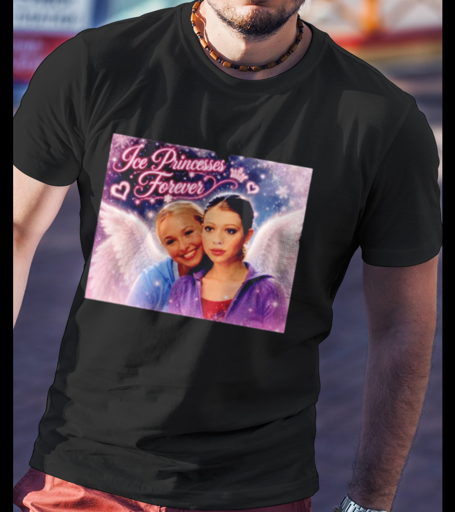 Ice Princesses Forever Hayden Panettiere Michelle Trachtenberg Angel Wings Hearts Snowflakes T-Shirt